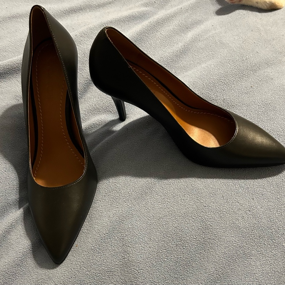 Coach Heels black leather